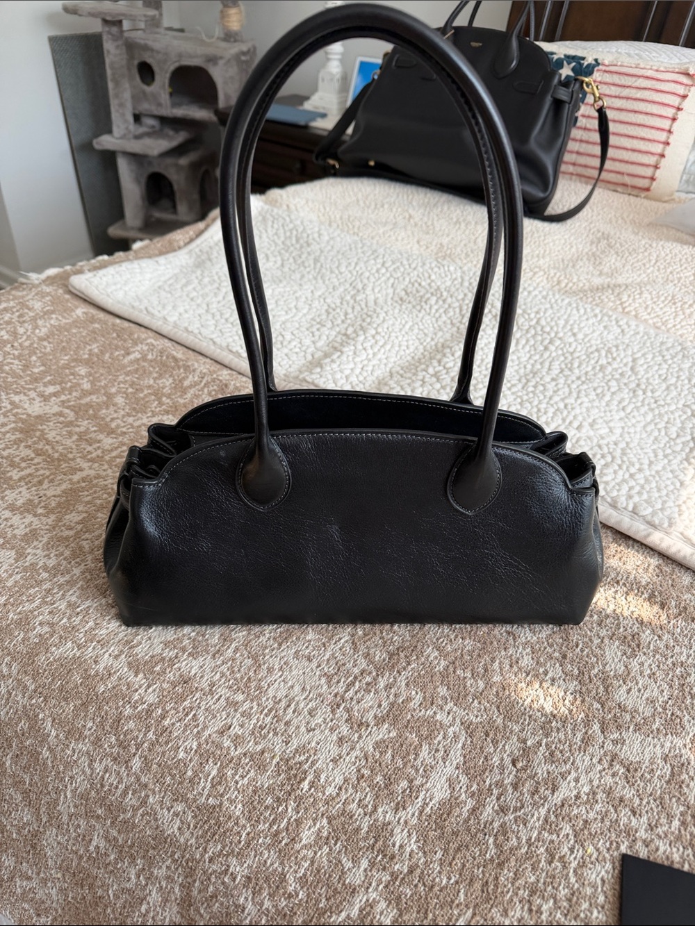 Coach Black Leather Shoulder Satchel - Picture 2 of 5